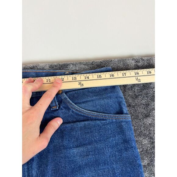 Vtg Wrangler 13MWZ Men's Jeans 35X38 (32X38) Blue Denim Jeans Made In USA - Picture 5 of 11